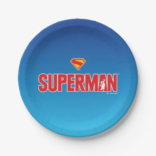 Klassisches Superman Bold-Logo Pappteller