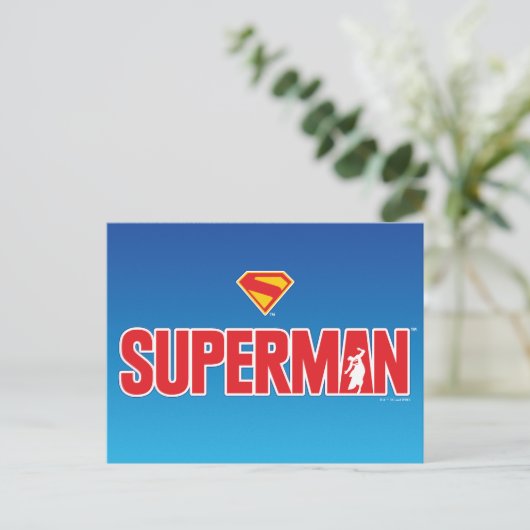 Klassisches Superman Bold-Logo Postkarte (Stehend Vorderseite)