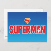 Klassisches Superman Bold-Logo Postkarte (Vorne/Hinten)