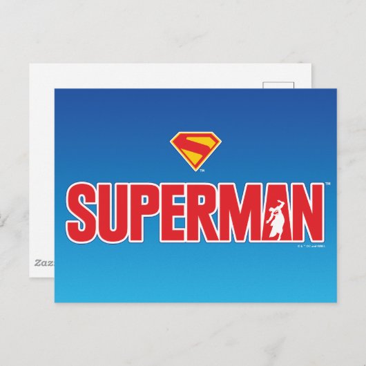 Klassisches Superman Bold-Logo Postkarte (Vorne/Hinten)