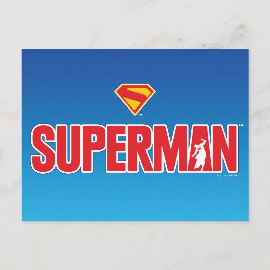 Klassisches Superman Bold-Logo Postkarte (Vorderseite)