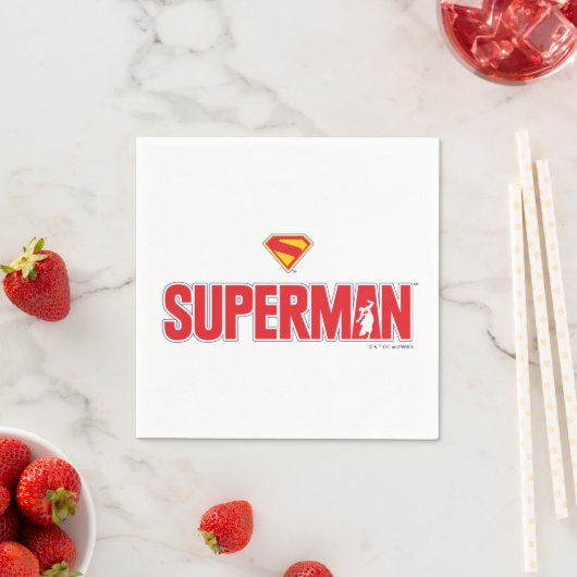 Klassisches Superman Bold-Logo Serviette (Beispiel)