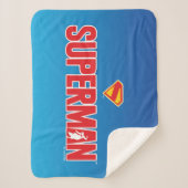 Klassisches Superman Bold-Logo Sherpadecke (Vorderseite)