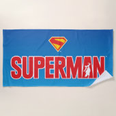Klassisches Superman Bold-Logo Strandtuch (Vorderseite)