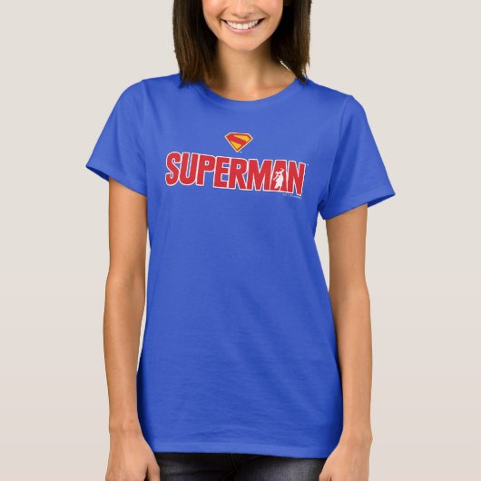 Klassisches Superman Bold-Logo T-Shirt (Vorderseite)