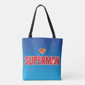 Klassisches Superman Bold-Logo Tasche (Rückseite)