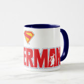 Klassisches Superman Bold-Logo Tasse (VorderseiteRechts)