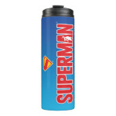 Klassisches Superman Bold-Logo Thermosbecher (Vorderseite)
