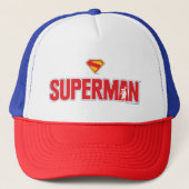 Klassisches Superman Bold-Logo Truckerkappe (Vorderseite)