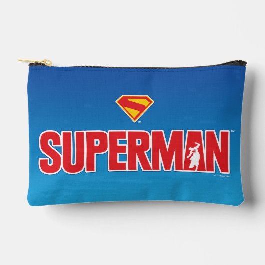 Klassisches Superman Bold-Logo Zubehörtasche (Vorderseite)