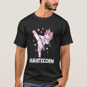 Klassisches süßes Karate-Einhorn-Mädchen Karatecor T-Shirt