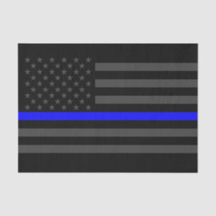Klassisches Symbol der American Flag Thin Blue Lin Seidenpapier