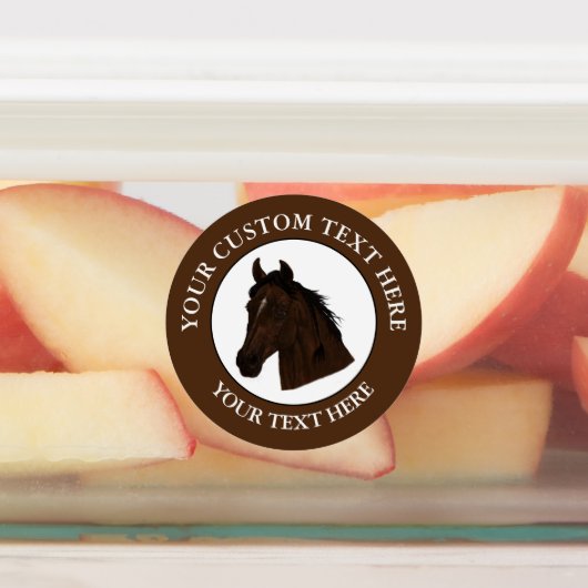 Klassisches Symbol für Pferde mit benutzerdefinier Etiketten (Befestigt)