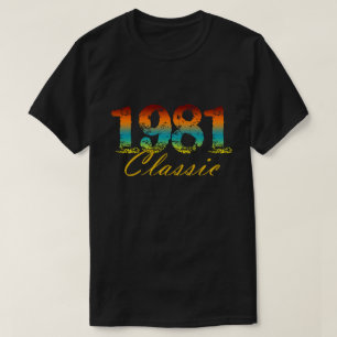 Klassisches T-Shirt 1981 Geboren 1981 Geburtstagsg