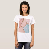 Klassisches T-Shirt mit stilvollem abstraktem Graf (Vorne ganz)
