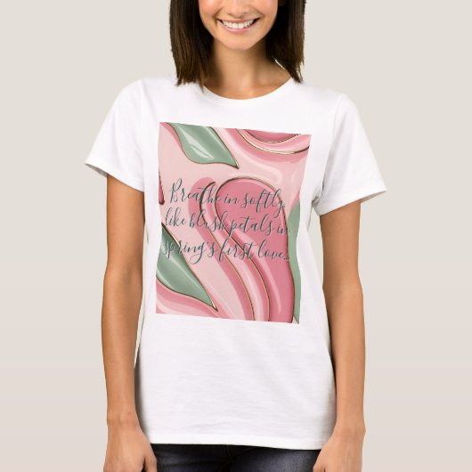 Klassisches T-Shirt mit stilvollem abstraktem Graf (Vorderseite)