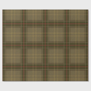 Klassisches Tartan in Tabak Geschenkpapier