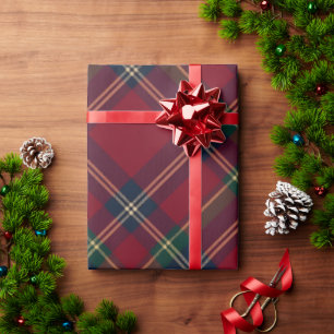 Klassisches Tartan-Karo-Weihnachtspapier Geschenkpapier
