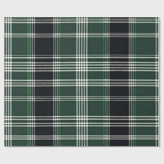 Klassisches Tartan-Karomuster Grün Einfaches Muste Geschenkpapier
