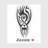 Klassisches Tattoo-inspiriertes Line-Art-Design Aufkleber (Blatt)