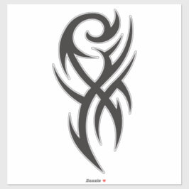 Klassisches Tattoo-inspiriertes Line-Art-Design Aufkleber