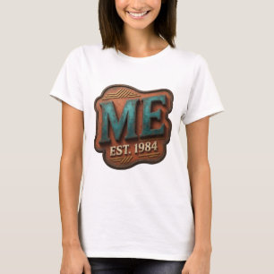 Klassisches Teal ME EST 1984 Druck T-Shirt