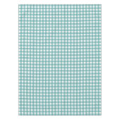 Klassisches Teal-Weiß-Gingham-Muster-Check-Design Tischdecke (Vorderseite)