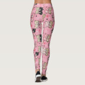 Klassisches Teddybär-Herzen-Muster Leggings (Rückseite)