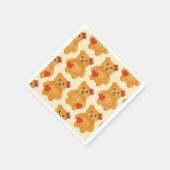 Klassisches Teddybärmuster Serviette (Ecke)