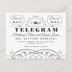 Klassisches Telegramm Save the Date