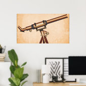 Klassisches Teleskop Poster (Heimbüro)