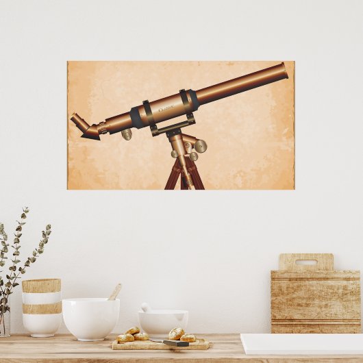 Klassisches Teleskop Poster (Küche)