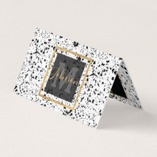 Klassisches Terrazzo-Design aus Vintagem Marmor Visitenkarten