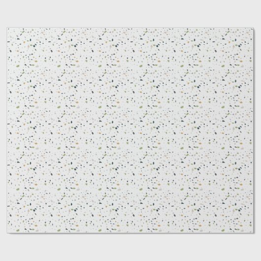 Klassisches Terrazzo-Muster-Hintergrundpapier Geschenkpapier (Flach)