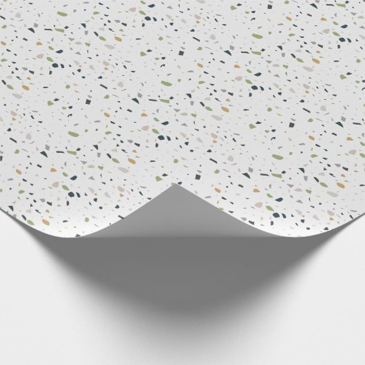 Klassisches Terrazzo-Muster-Hintergrundpapier Geschenkpapier (Ecke)