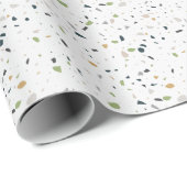Klassisches Terrazzo-Muster-Hintergrundpapier Geschenkpapier (Rolleneckpunkt)