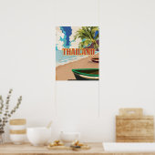 Klassisches Thailand Vintage Travel Poster (Küche)