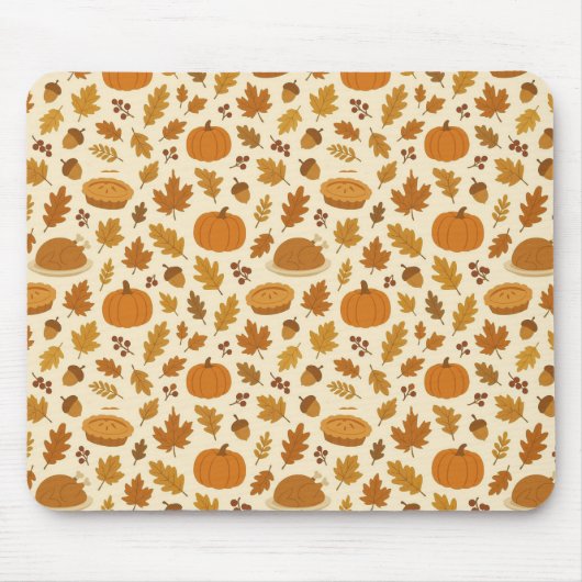 Klassisches Thanksgiving-Muster Mousepad (Vorne)