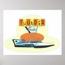 Klassisches Thunderboats-Poster