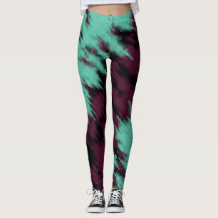 Klassisches Tie Dye Blau Dunkelrosa Abstrakte Must Leggings