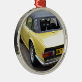 Klassisches TR6 Triumph Sportscar Silbernes Ornament (Rechts)