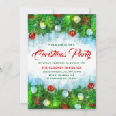 Klassisches traditionelles Merry Christmas Party Einladung (Vorderseite)