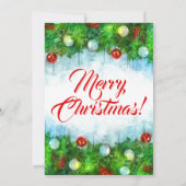 Klassisches traditionelles Merry Christmas Party Einladung (Rückseite)