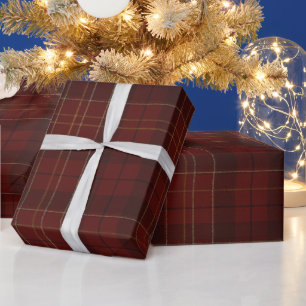 Klassisches traditionelles rotes Karo-Weihnachten Geschenkpapier