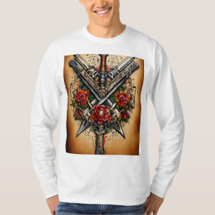 Klassisches, traditionelles, tattoo-Inspiriertes T T-Shirt