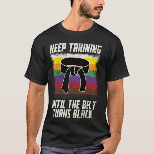 Klassisches Training bis der Gürtel schwarz wird M T-Shirt (Vorderseite)