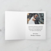 Klassisches trendiges Foto mit Braut und Groom Dankeskarte (Innenseite)