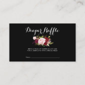 Klassisches Tropenschwarz- und Burgunder-Windeln Begleitkarte (Vorderseite)