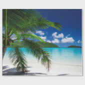 Klassisches tropisches Insel-Strand-Paradies Geschenkpapier (Flach)