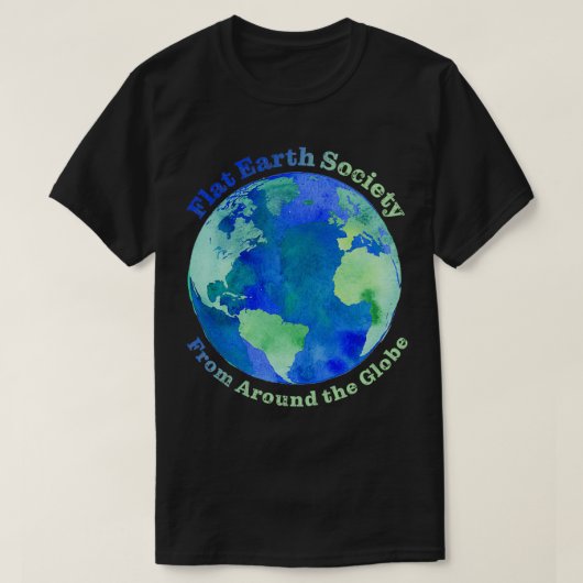 Klassisches TShirt der Flat Earth Society (Design vorne)